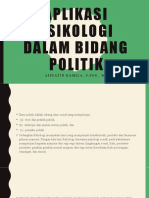 Aplikasi Psikologi Dalam Bidang Politik