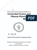 Controlled Fusion and Plasma Physics: 23rd European Physical Society Conference On