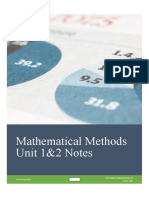 Mathematics Methods Unit 1&2 Study Notes