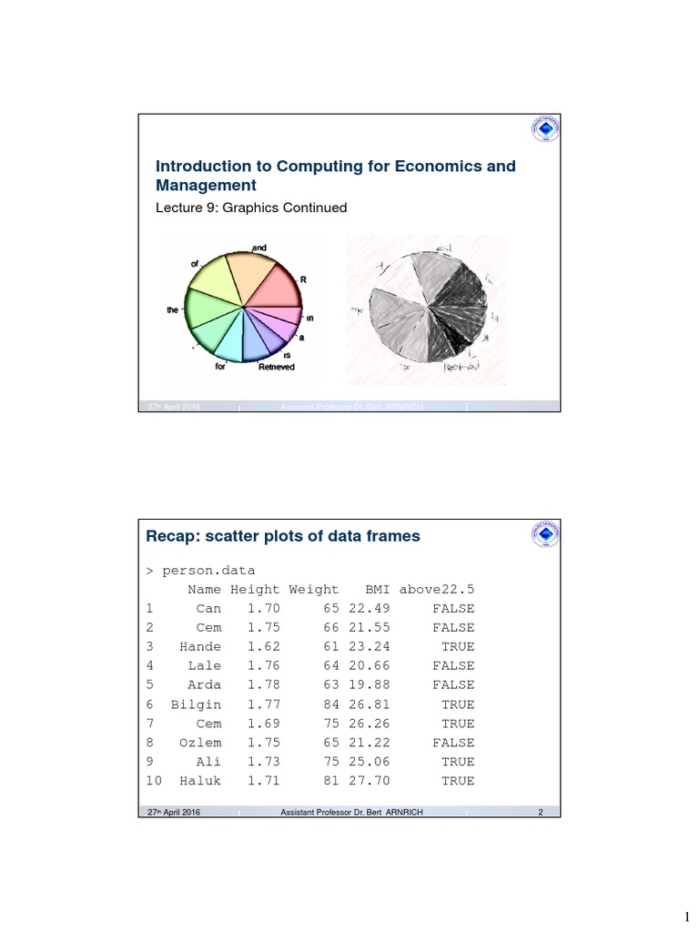 Scatter Plots and Histograms in R | PDF