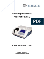 Operating Instructions Photometer 5010: Robert Riele GMBH & Co KG