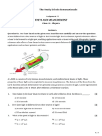 The Study L’école Internationale - Units and Measurement Assignment