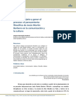 Perder El Objeto y Ganar El Proceso El Pensamiento Filosófico de Jesús Martín Barbero