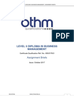 Level 5 Diploma in Business Management: Assignment Briefs