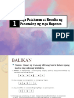 AP Mga Patakaran at Resulta NG Pananakop NG Mga Hapones