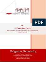 Galgotias University: 3.4.1 3. Plagiarism Check