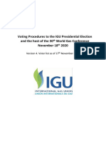 Information About The Voting Procedure To The IGU Presidential Election