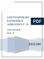 Contemporary Economics Assignment - Ii: Aman Kumar Sem - Iv