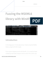 Fuzzing The Msxml6 Library With Winafl: Symeon