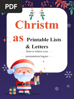 Christmas Printable Lists & Letters by Slidesgo