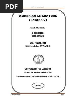 II - American Literature | PDF | The Raven | Leaves Of Grass