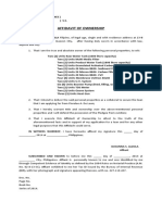 Affidavit of Ownership (Djoanna Alzola)