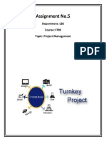 Assignment No.5: Department: LBS Course: FPM Topic: Project Management