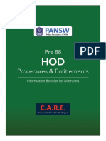 4 Pre 88 HOD Procedures Entitlements - PANSW - V 3 0