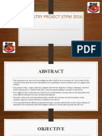 Chemistry Project STPM 2016