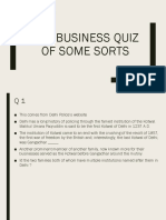 THE BUSINESS QUIZ OF SOME SORTS