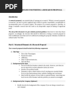 Research Proposal Writing Guideline