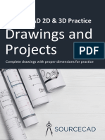 60 AutoCAD 2D & 3D Practice Drawings & Projects