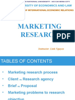 Marketing Research: Instructor: Linh Nguyen