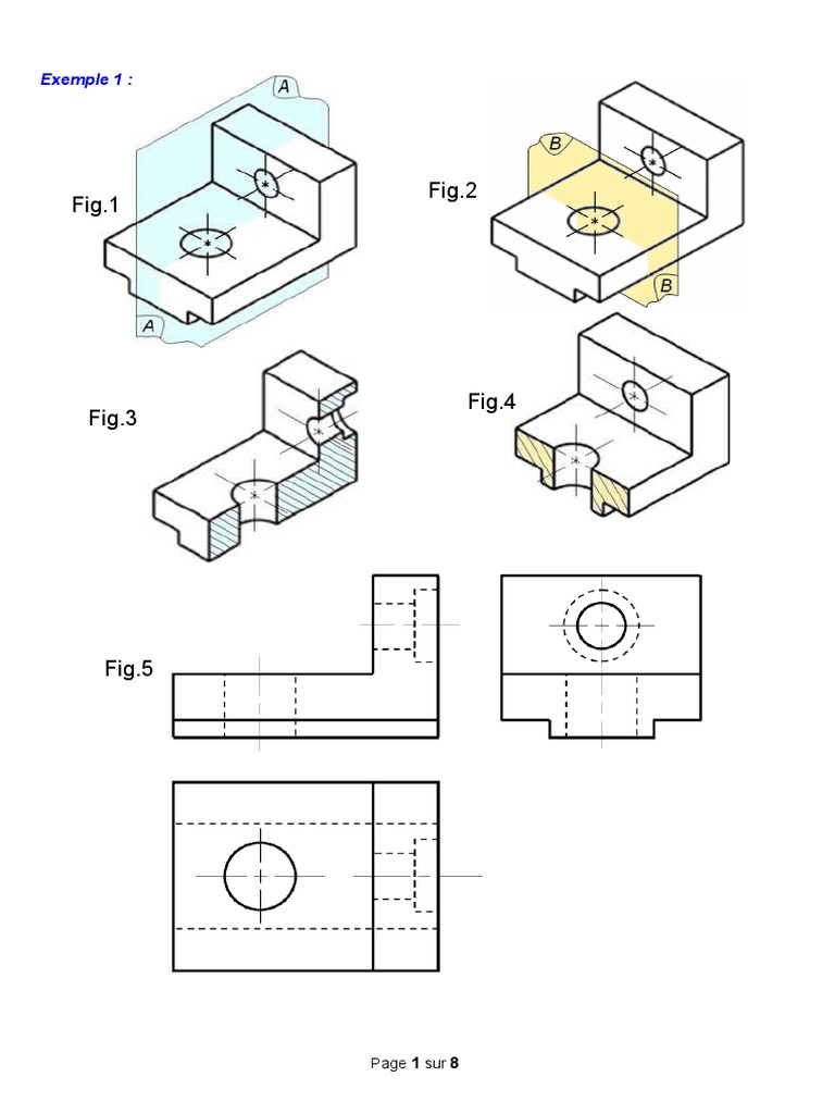04-Coupes Et Sections - 2018-2019 | PDF | Dessin technique