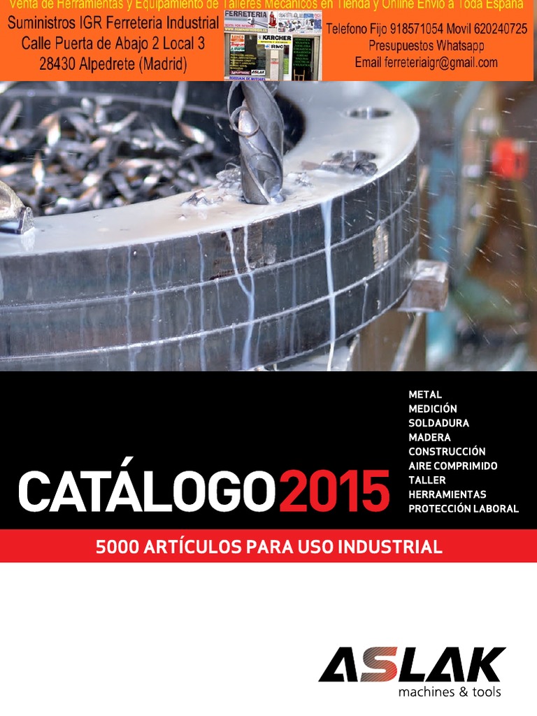 Catalogo 2015 Aslak IGR, PDF, Máquinas