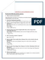 MEASUREMENT AND EXPERIMENTATION CLASS NOTES