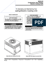 Gas Heating/Electric Cooling Unit: A Guide To Operating and Maintaining Your