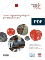 Supporting Speaking in English: Pair and Groupwork