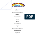 Assignment #02 Subject Code:: Chemical Process Industries (Ch.E-231)