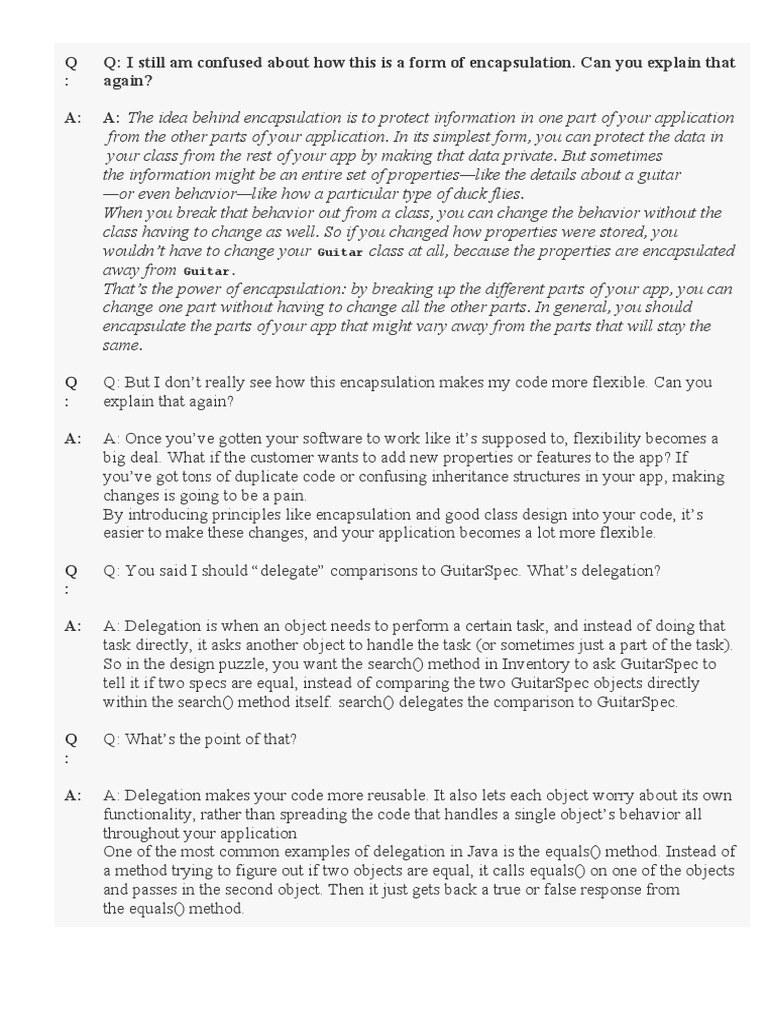 Object Oriented Design HEAD FIRST NOTES | PDF | Use Case | Class ...