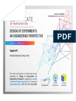 Design of Experiments an Engineering Perspective