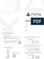 Playstation®5 Quick Start Guide 快捷参考指南 빠른 시작 가이드: Cfi-1018A