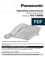 Panasonic Kx Ts880 User Manual