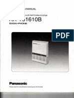 INSTALLATION MANUAL FOR PANASONIC KX-T61610B ELECTRONIC MODULAR SWITCHING SYSTEM