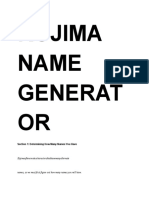 Shit Kojima Name Generator