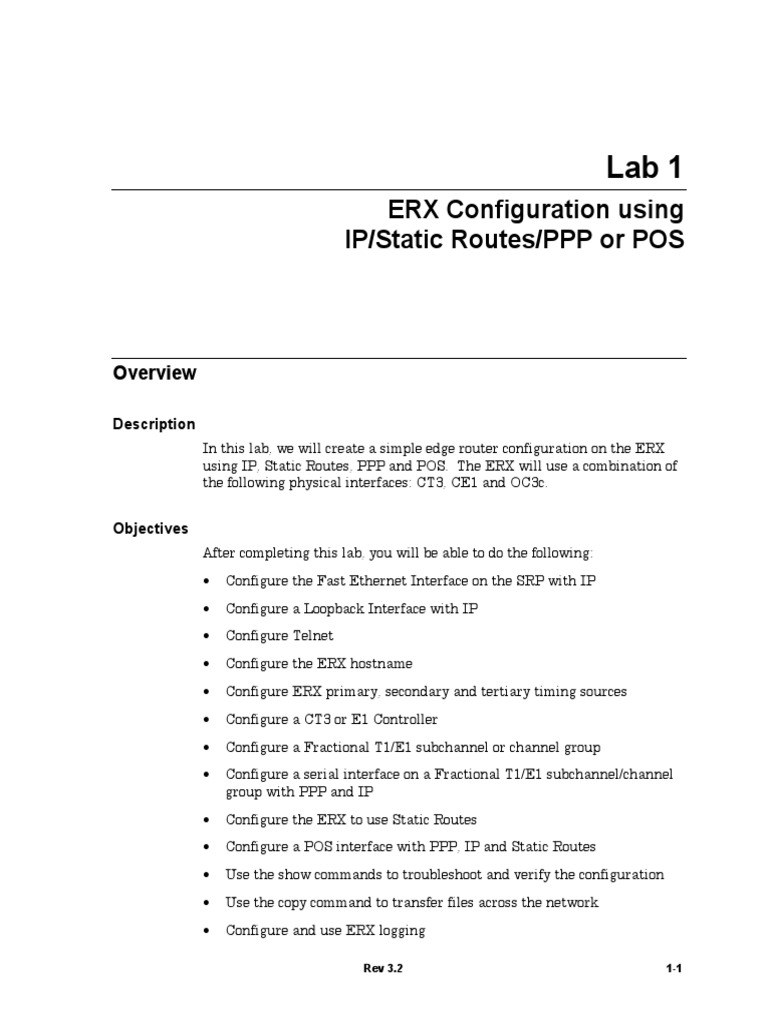 Lab 1 Ip PPP Pos v3.2 | PDF | Command Line Interface | Computer ...