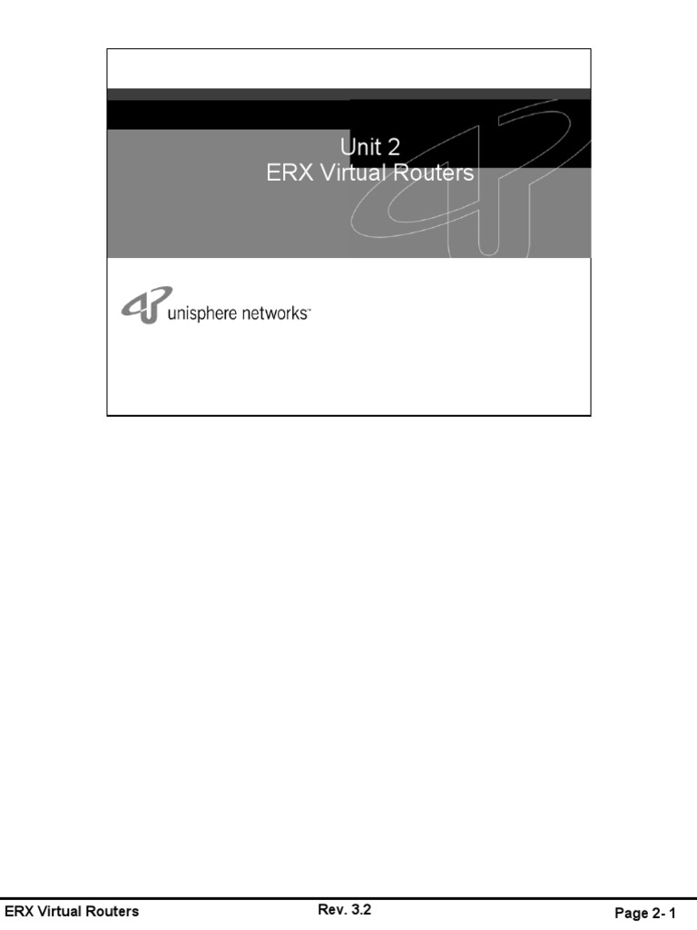 Unit 2 ERX Virtual Routers V3 | PDF | Router (Computing) | Computer Network