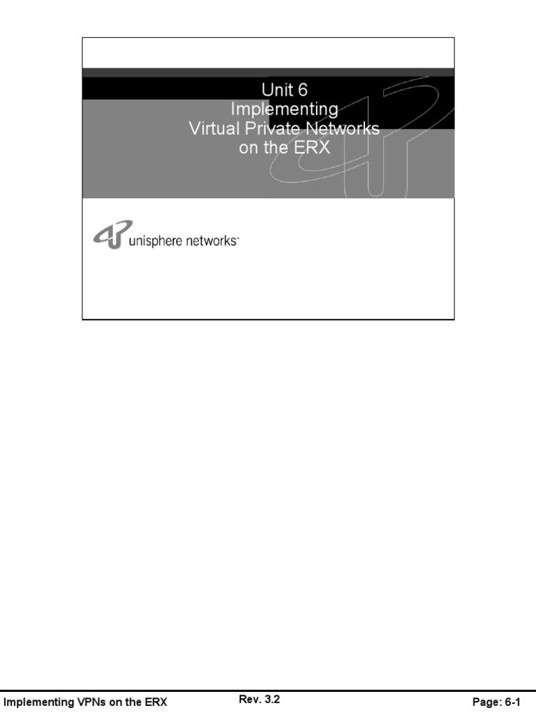 Implementing VPNs on ERX Router | PDF | Virtual Private Network ...