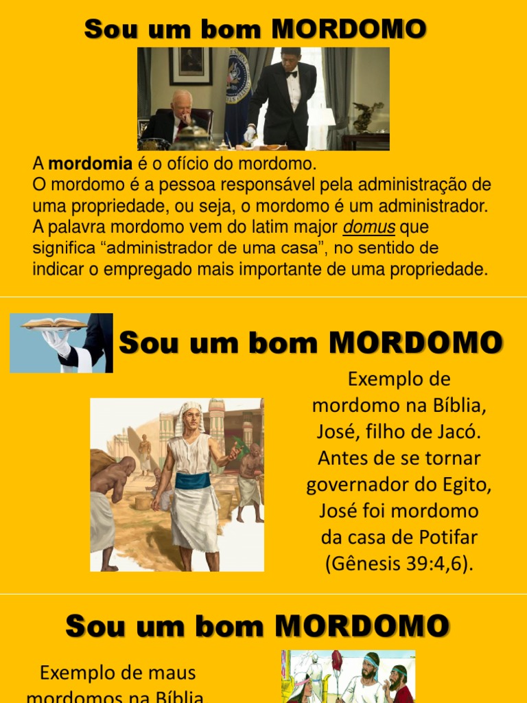 Significado e Exemplos de Mordomia | PDF