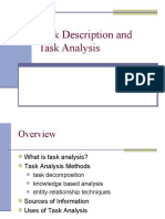 Task Description and Task Analysis