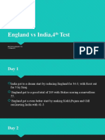 England Vs India, 4th Test