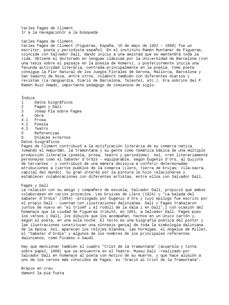 Carles Fages de Climent PDF