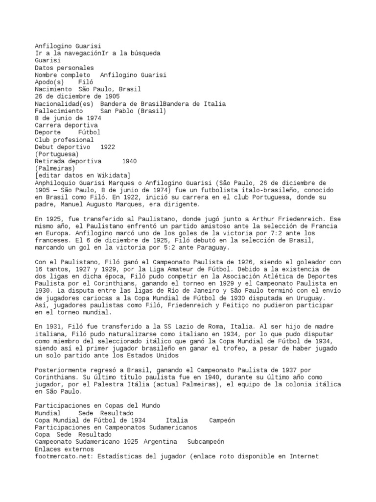 Anfilogino Guarisi PDF Asociación de equipos de fútbol Deportes