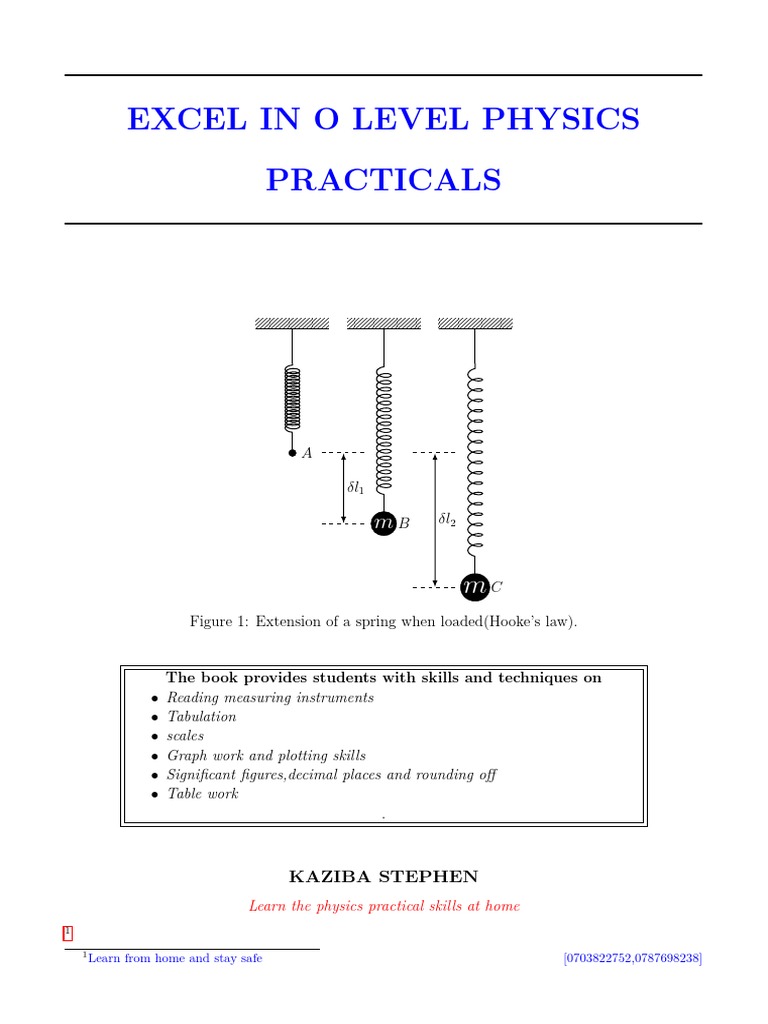 Physics Practical For o Level 2020by Stephen Kaziba | PDF | Significant ...
