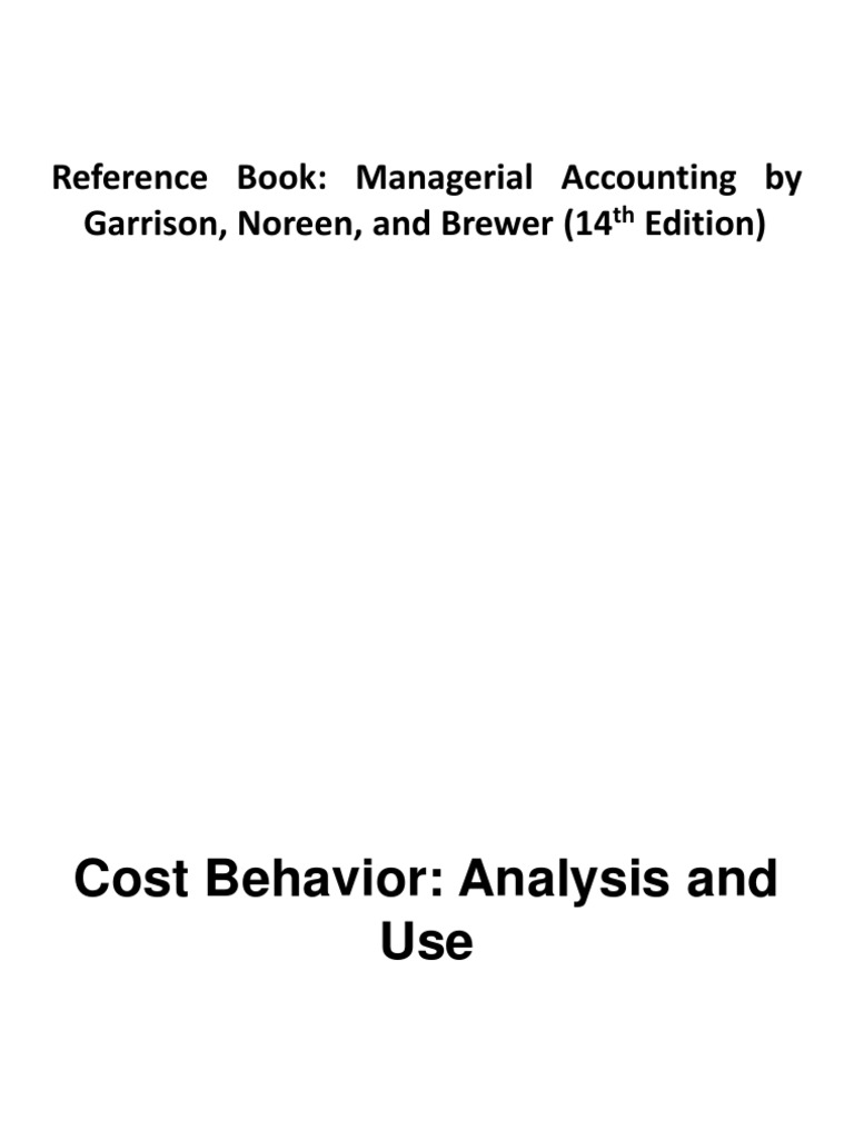 Understanding Cost Behavior Patterns | PDF | Regression Analysis ...