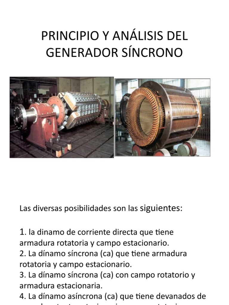 Prncipio Análisis Del Generador Síncrono | Generador eléctrico Ingeniería mecánica