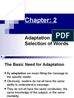 Adaptation and The Selection of Words