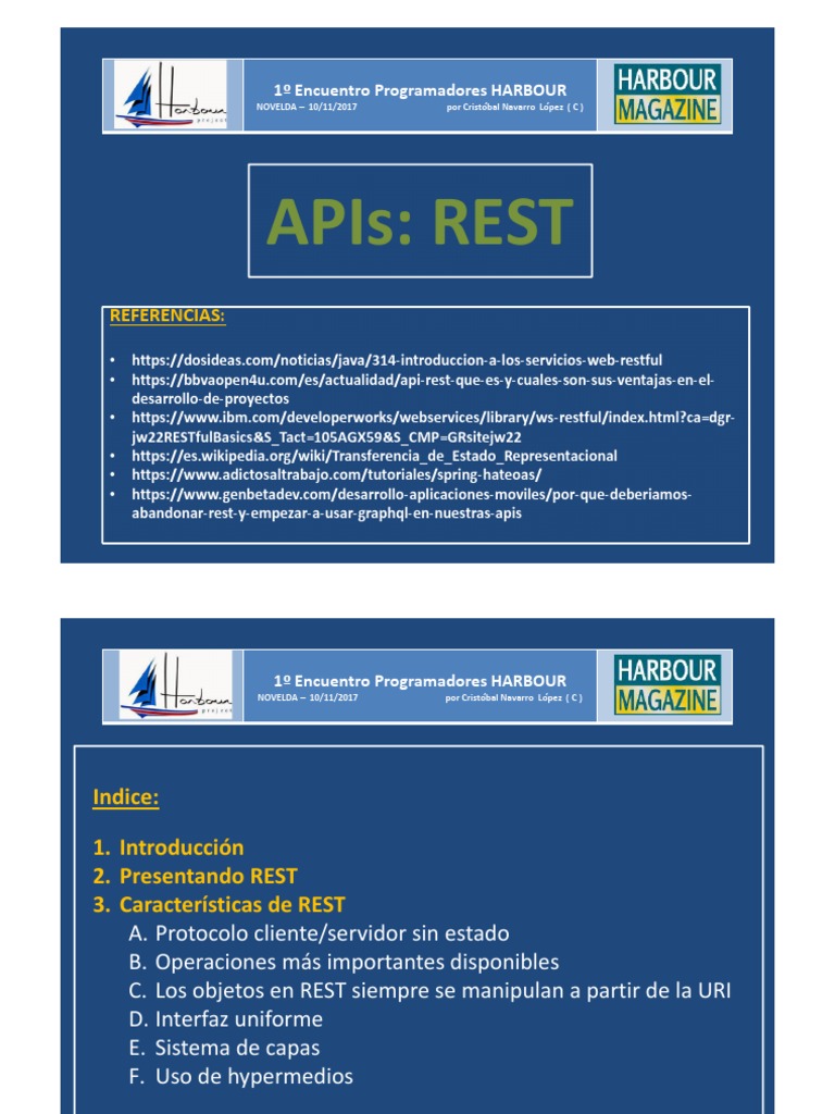 Introducción a REST y APIs RESTful | PDF | Transferencia de estado ...
