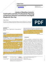 2016, Abduo, Morphological Symmetry of Maxillary Anterior Teeth Before and After Prosthodontic Planning - Comparison Between Conventional and Digital Diagnostic Wax-Ups