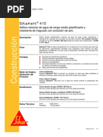 Sikament 100 MX | PDF | Hormigón | Cemento